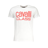 Cavalli Class White Cotton T-Shirt -   -  Cavalli Class.